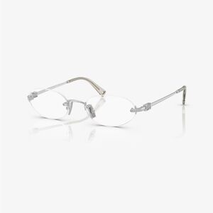 Miu Miu Silver Rimless Women's Glasses